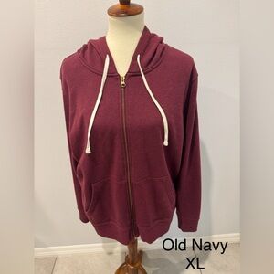 Old Navy Burgundy Hoodie Jacket